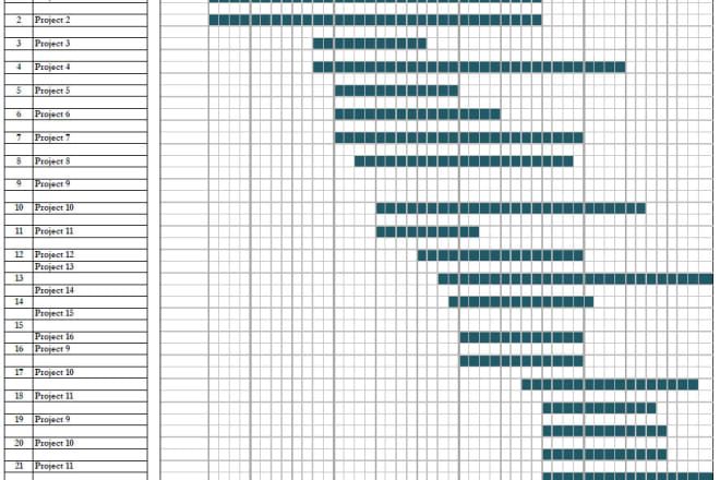 I will make project schedule on excel