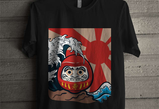 I will make tshirt design in japanese art style