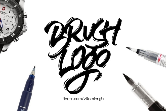 I will make unique brush logo for you