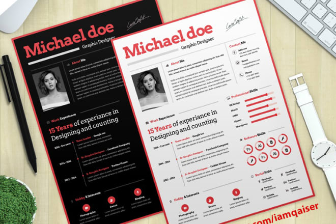 I will modern or infographic resume or CV design professionally