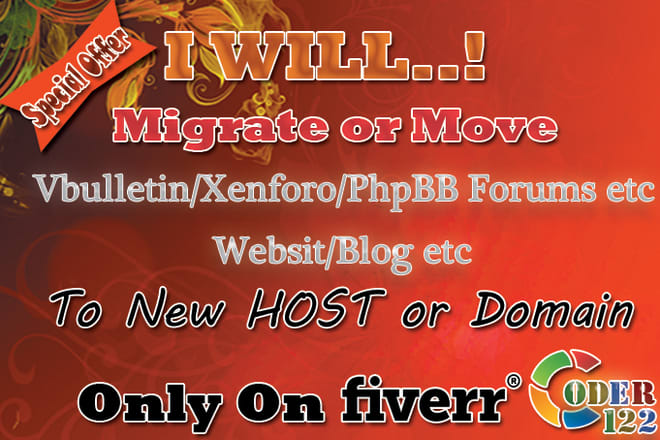 I will move or migrate Vbulletin, Website, Blog, Xenforo etc to new host or domain