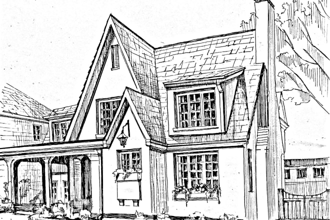 I will pencil or color sketch your house or building