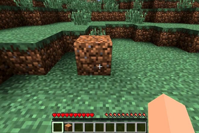 I will place a dirt block on your minecraft server