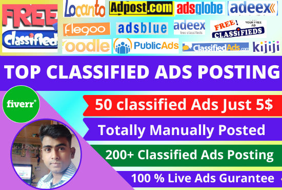 I will post your ads in top classified site in USA
