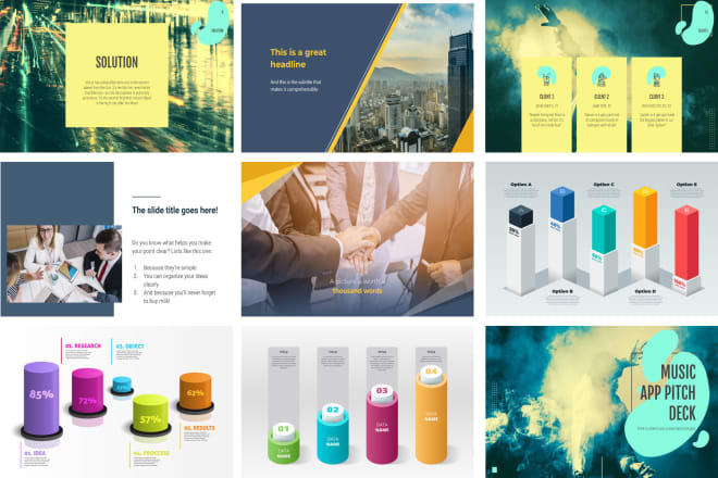 I will powerpoint keynote business presentation design investor pitch deck and slides