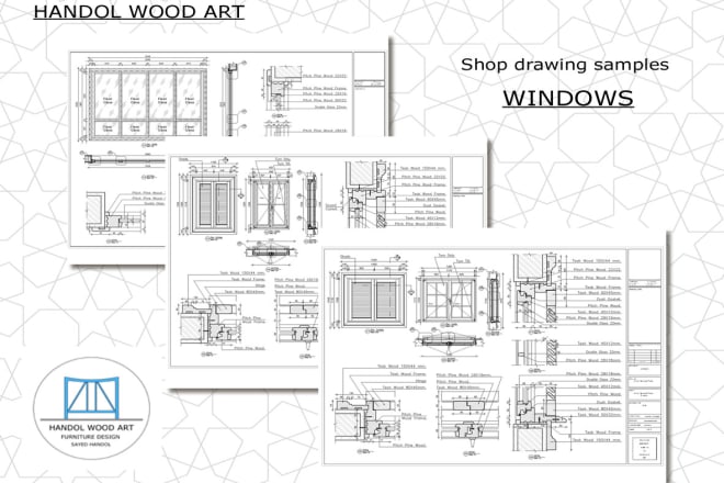 I will prepare custom architectural millwork, joinery shop drawing