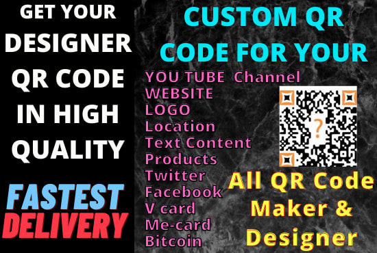 I will professional qr code design with your logo or pic