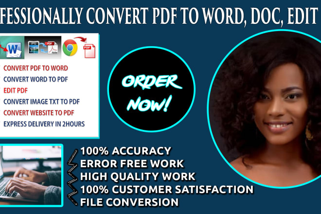 I will professionally convert pdf to word, doc, edit pdf