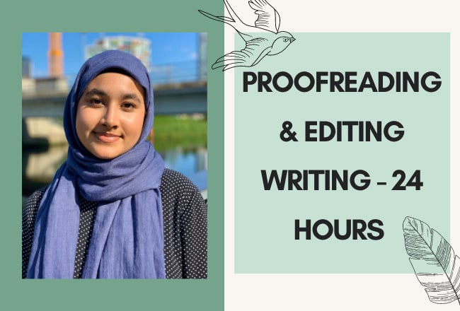 I will proofread and edit up to 10,000 words for a low price