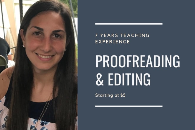 I will proofread and edit your text