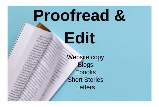 I will proofread and edit your work