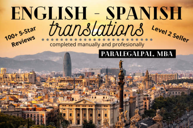 I will provide professional, manual english to spanish translations