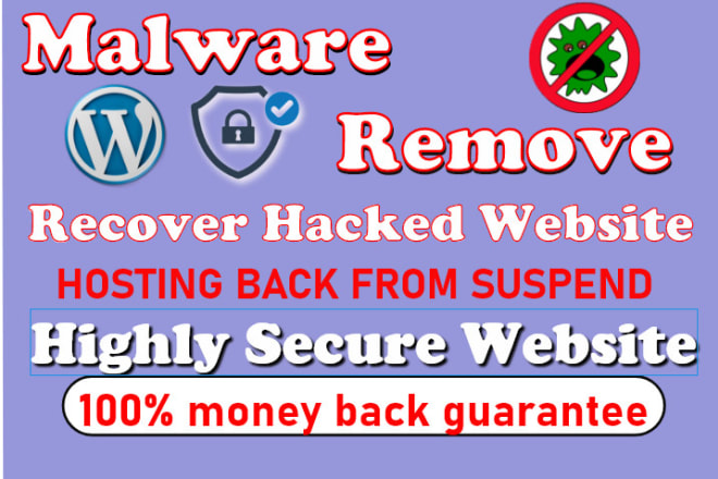 I will remove malware from wordpress website and hosting server