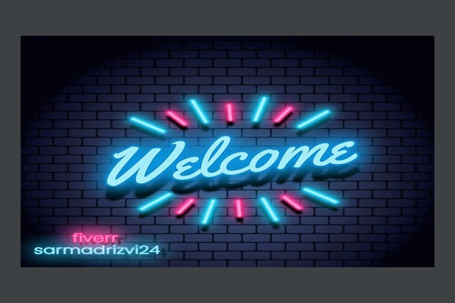 I will replicate your text or logo in neon style