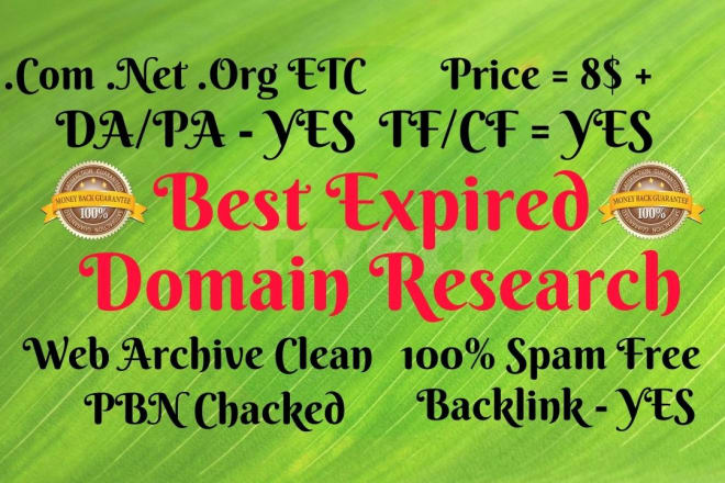 I will research high authority expired domain