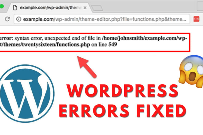 I will resolve your wordpress website errors