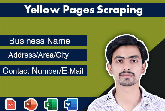 I will scrape data for yellow pages, yelp, yell for email and phone