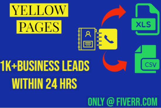 I will scrape yellow pages to get address, contacts, email address