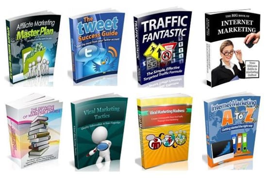 I will send you 100 marketing ebooks with resell rights