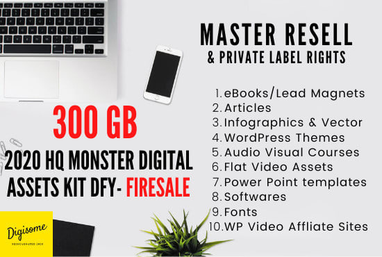 I will send you 2020 HQ monster digital assets kit dfy firesale