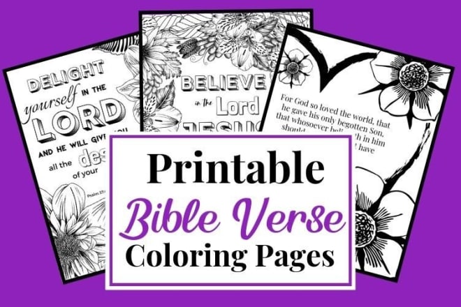 I will send you 30 bible verse coloring pages
