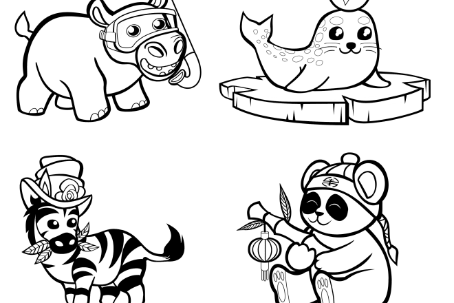 I will send you 50 beautiful animals coloring pages for kids