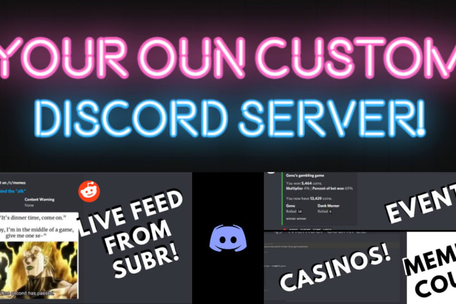 I will setup a discord server with bots, permissions and pro looks