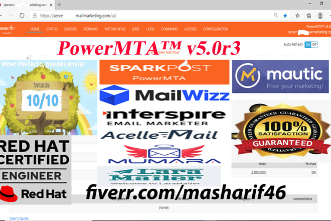 I will setup powermta SMTP mail server with postfix mailwizz interspire mumara mautic