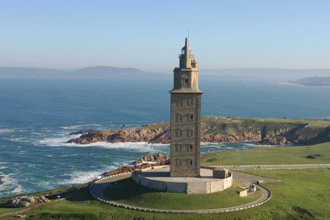 I will show your sign by the oldest lighthouse in service Galicia Spain