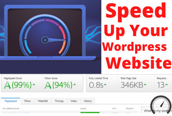 I will speed up wordpress website optimize gtmetrix