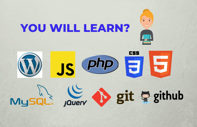 I will teach PHP, wordpress, js, HTML, CSS, online coding lessons