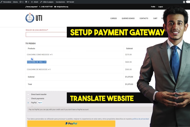 I will translate and set up your wordpress website