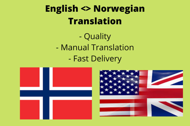 I will translate english, danish or swedish text to norwegian