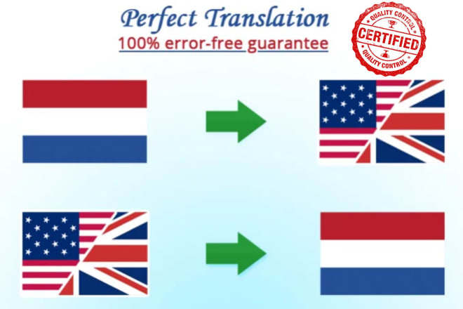 I will translate english to dutch and vice versa very quickly