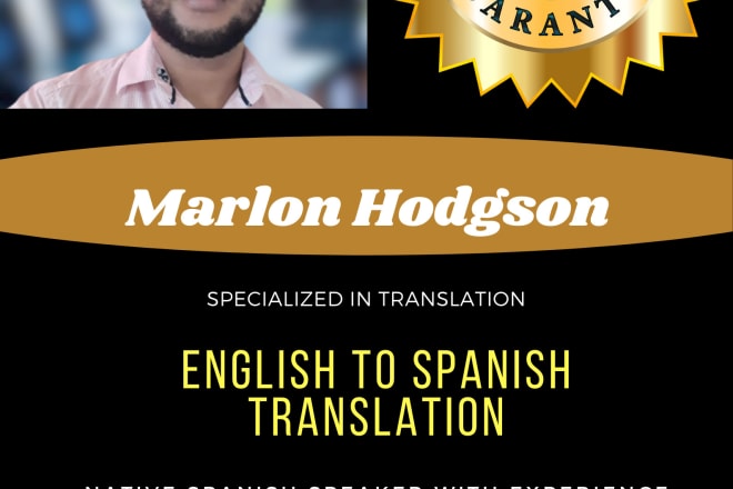 I will translate your documents from english to spanish