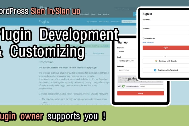 I will wordpress sign in sign up plugin with google facebook login