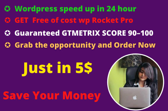 I will wordpress speed up with wp rocket in 24 hour