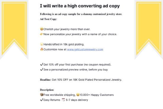 I will write a high converting facebook ad copy