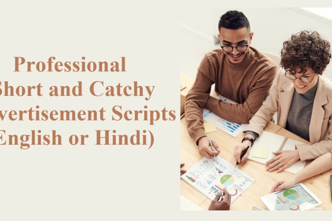 I will write a short advertisement script in english or hindi