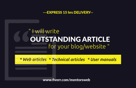 I will write blogs, web articles, SEO content, web content, copywriting