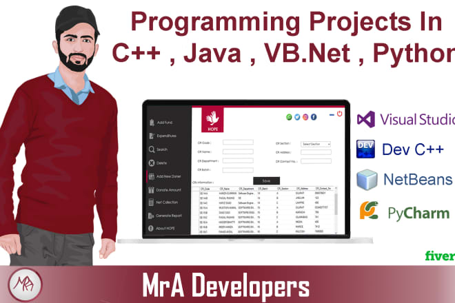 I will write cpp,java,visual basic, c sharp programming projects