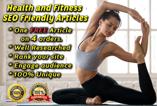 I will write seo content on health, fitness and technology article blog post writers