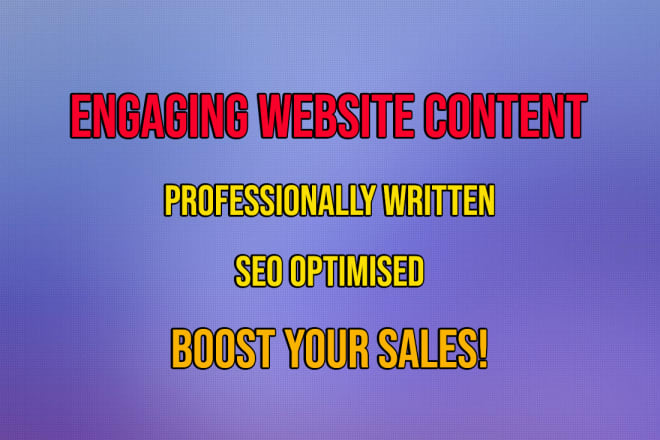 I will write website content driven by keywords