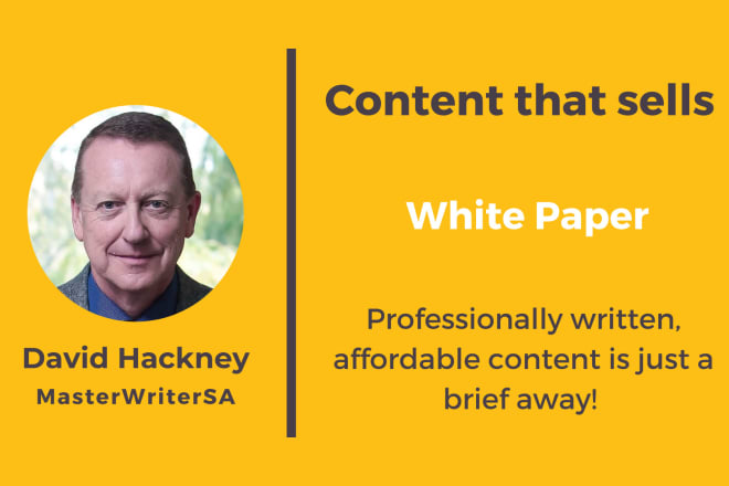 I will write white paper content that sells