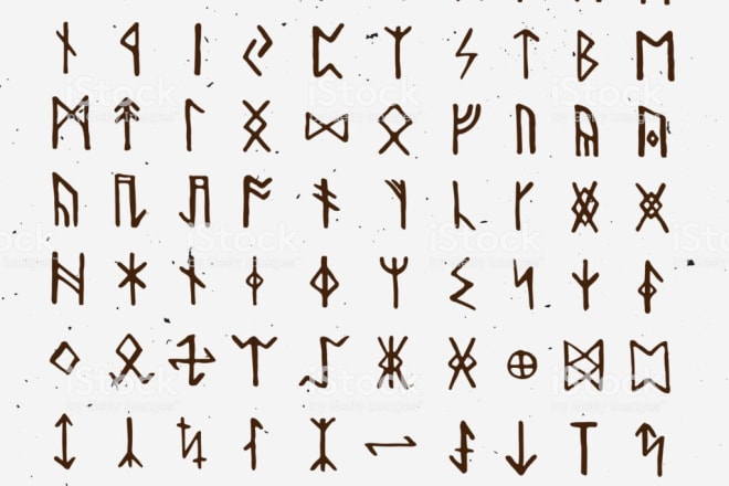 I will write you a complete text using old runes or theban