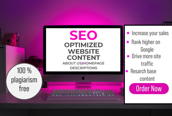 I will your SEO optimized website content writer, copywriting for about us, homepage