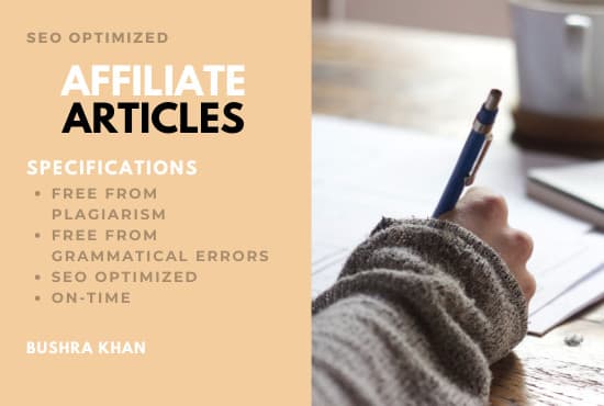 I will be your affiliate content and blog writing expert