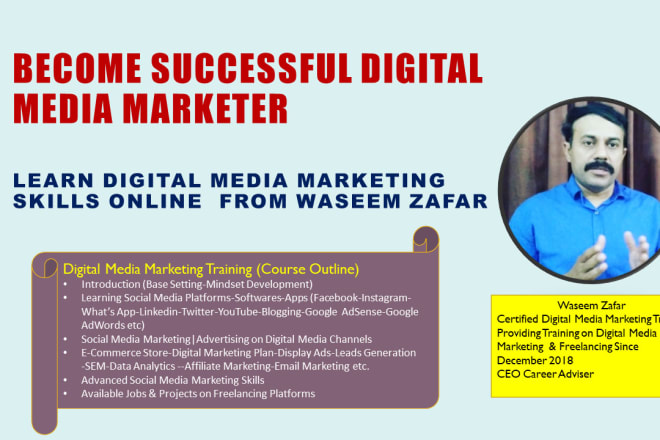 I will be your freelancing and digital marketing trainer