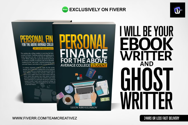 I will be your ghostwriter, ebook writer and biography writer