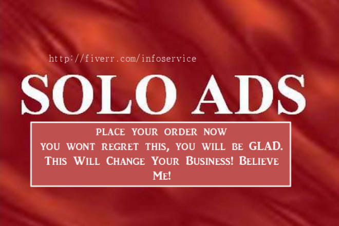 I will blast Your Solo Ads To Over 98,000 Targeted Niche Of Your Choice for 7 days